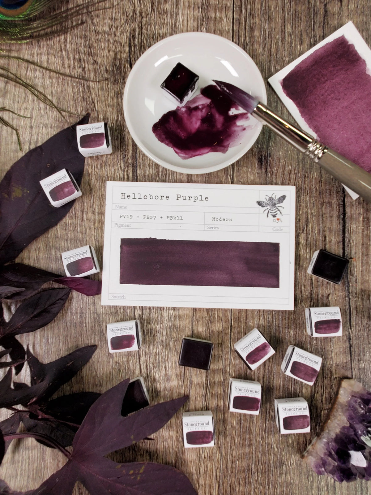 Hellebore Purple ~ Gouache