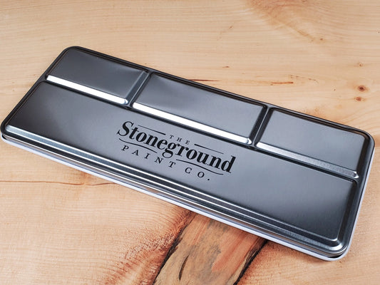 Empty 24 Pan Watercolour Box - Silver