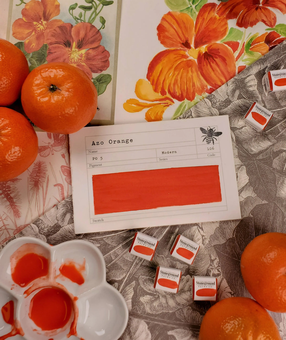 Azo Orange ~ Gouache